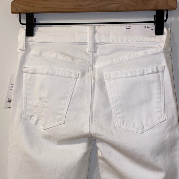 NWT!! J Brand Distressed Mid Rise Skinny Capri Jeans Underexposed Size 24 - Picture 11 of 16